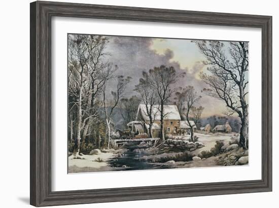 Currier & Ives: Winter Scene-Currier & Ives-Framed Giclee Print