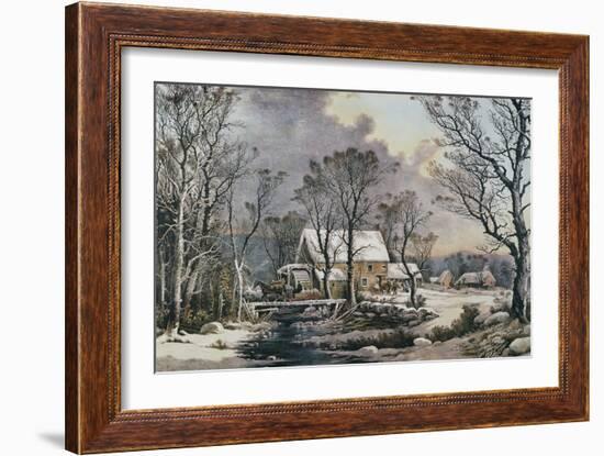 Currier & Ives: Winter Scene-Currier & Ives-Framed Giclee Print