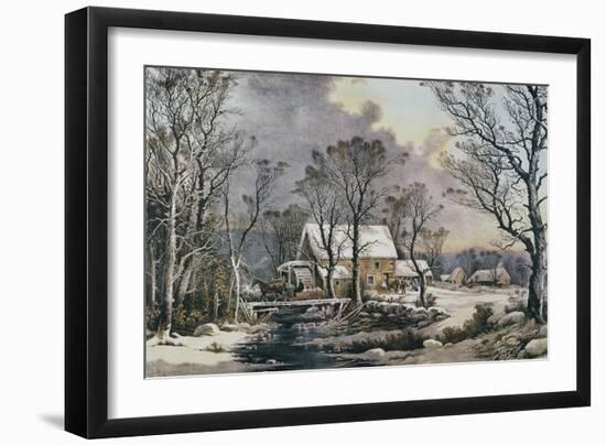 Currier & Ives: Winter Scene-Currier & Ives-Framed Giclee Print