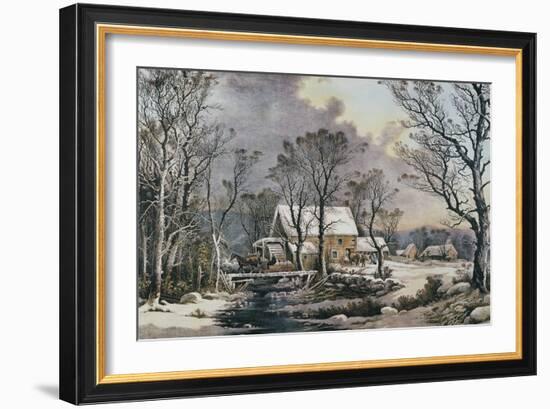 Currier & Ives: Winter Scene-Currier & Ives-Framed Giclee Print