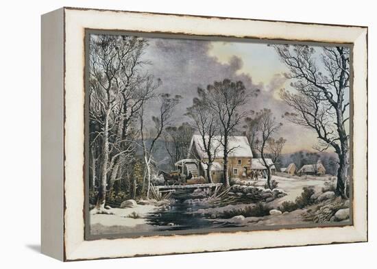 Currier & Ives: Winter Scene-Currier & Ives-Framed Premier Image Canvas