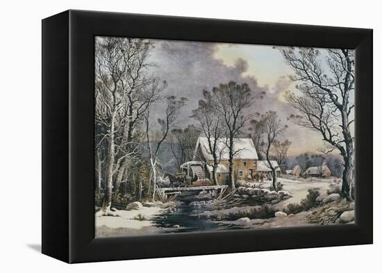 Currier & Ives: Winter Scene-Currier & Ives-Framed Premier Image Canvas