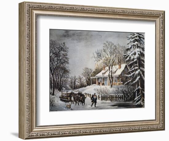 Currier & Ives: Winter Scene-Currier & Ives-Framed Giclee Print