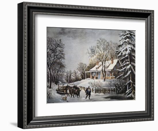 Currier & Ives: Winter Scene-Currier & Ives-Framed Giclee Print