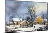 Currier & Ives Winter Scene-Currier & Ives-Mounted Giclee Print