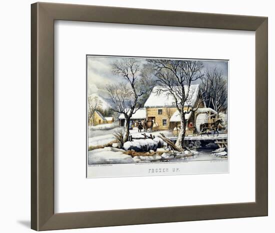 Currier & Ives Winter Scene-Currier & Ives-Framed Premium Giclee Print