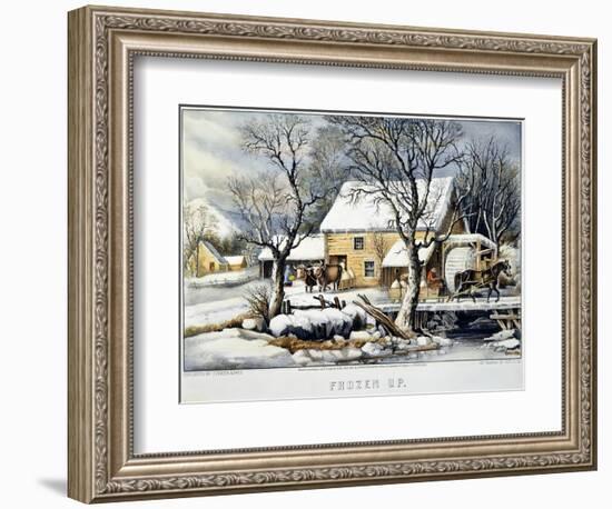 Currier & Ives Winter Scene-Currier & Ives-Framed Giclee Print