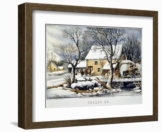 Currier & Ives Winter Scene-Currier & Ives-Framed Giclee Print