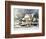 Currier & Ives Winter Scene-Currier & Ives-Framed Giclee Print