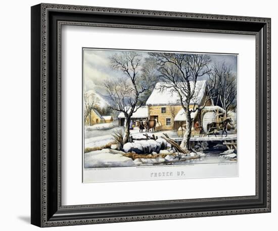 Currier & Ives Winter Scene-Currier & Ives-Framed Giclee Print