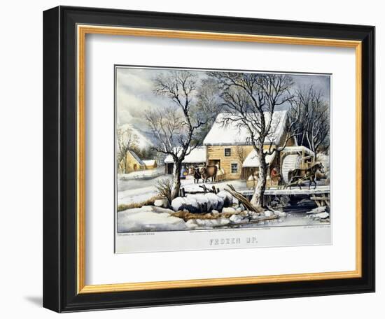 Currier & Ives Winter Scene-Currier & Ives-Framed Giclee Print