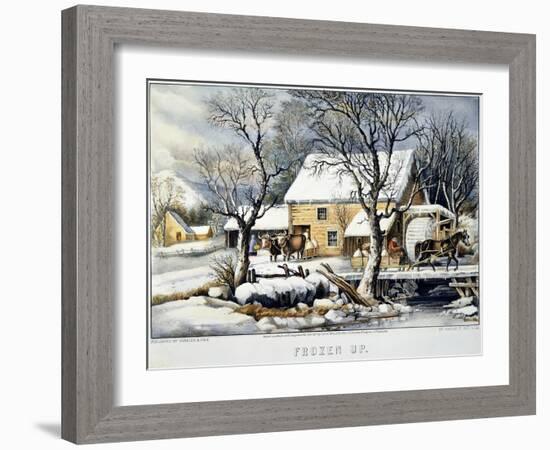 Currier & Ives Winter Scene-Currier & Ives-Framed Giclee Print