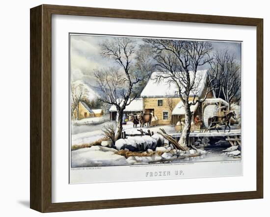 Currier & Ives Winter Scene-Currier & Ives-Framed Giclee Print