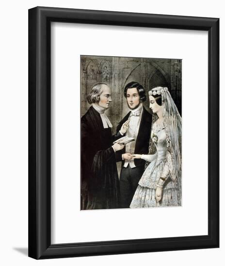 Currier: The Marriage-Currier & Ives-Framed Premium Giclee Print