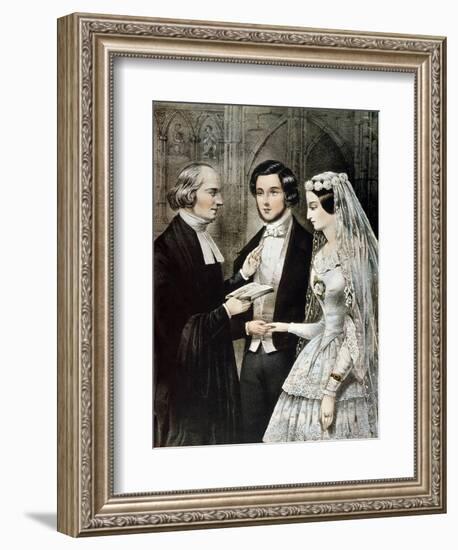 Currier: The Marriage-Currier & Ives-Framed Giclee Print