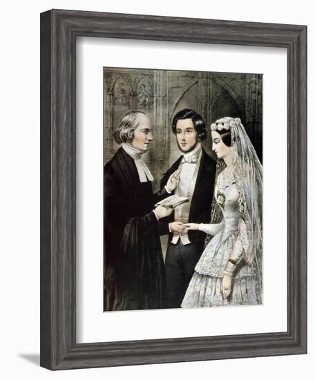 Currier: The Marriage-Currier & Ives-Framed Giclee Print