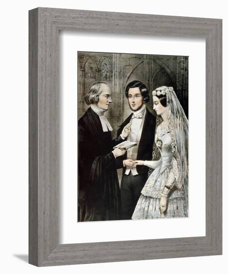 Currier: The Marriage-Currier & Ives-Framed Giclee Print