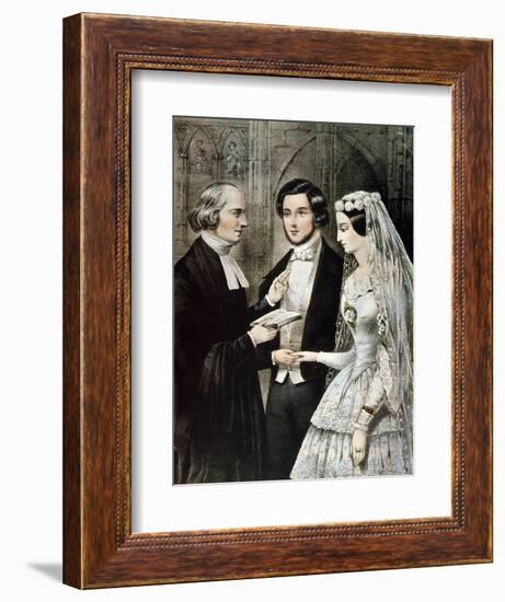 Currier: The Marriage-Currier & Ives-Framed Giclee Print