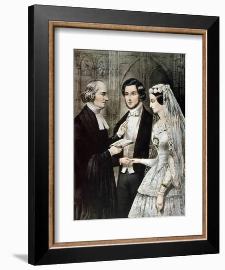 Currier: The Marriage-Currier & Ives-Framed Giclee Print