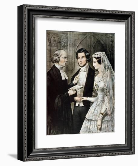 Currier: The Marriage-Currier & Ives-Framed Giclee Print