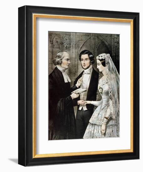 Currier: The Marriage-Currier & Ives-Framed Giclee Print