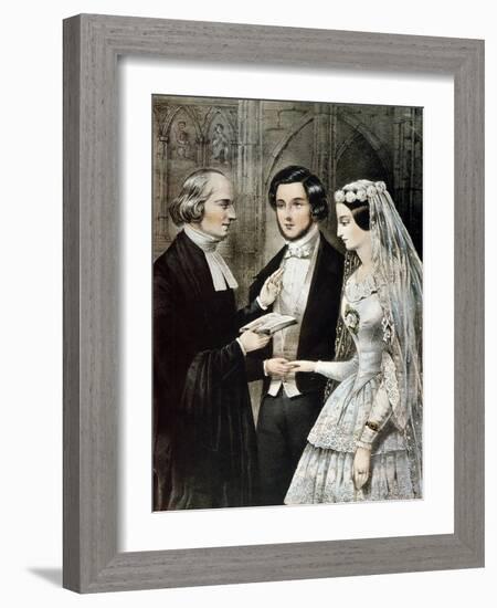 Currier: The Marriage-Currier & Ives-Framed Giclee Print