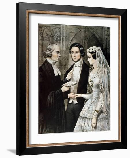 Currier: The Marriage-Currier & Ives-Framed Giclee Print