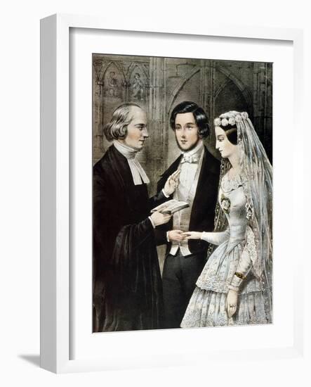 Currier: The Marriage-Currier & Ives-Framed Giclee Print