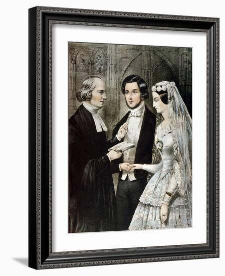 Currier: The Marriage-Currier & Ives-Framed Giclee Print