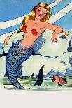 Shedd's Mermaid-Curt Teich & Co.-Framed Art Print