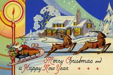 Merry Christmas And A Happy New Year-Curt Teich & Company-Art Print