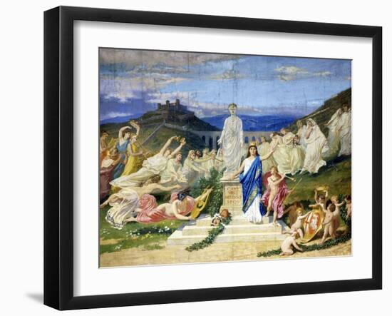 Curtain Depicting Apotheosis of Caius Melisso-Domenico Bruschi-Framed Giclee Print