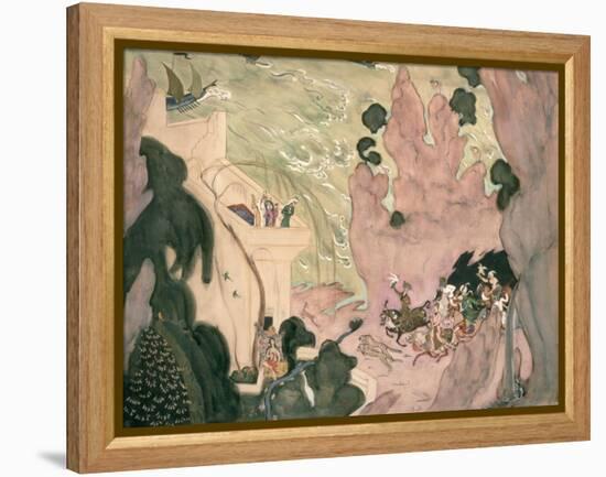 Curtain Design For Nikolai Rimski-Korsakov's Ballet 'sheherezade', 1910-Valentin Aleksandrovich Serov-Framed Premier Image Canvas