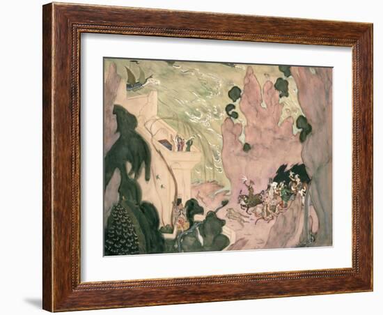 Curtain Design For Nikolai Rimski-Korsakov's Ballet 'sheherezade', 1910-Valentin Aleksandrovich Serov-Framed Giclee Print