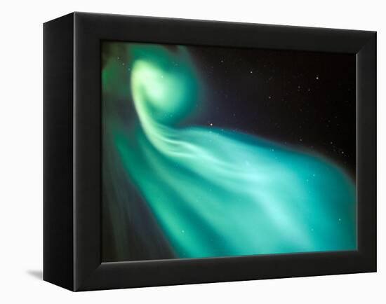 Curtains of Green Aurora in the Northern Sky, Arctic Coastal Plain, Alaska, USA-Hugh Rose-Framed Premier Image Canvas