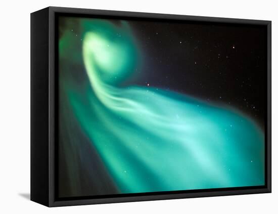 Curtains of Green Aurora in the Northern Sky, Arctic Coastal Plain, Alaska, USA-Hugh Rose-Framed Premier Image Canvas