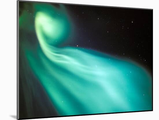 Curtains of Green Aurora in the Northern Sky, Arctic Coastal Plain, Alaska, USA-Hugh Rose-Mounted Photographic Print