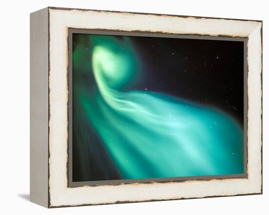 Curtains of Green Aurora in the Northern Sky, Arctic Coastal Plain, Alaska, USA-Hugh Rose-Framed Premier Image Canvas