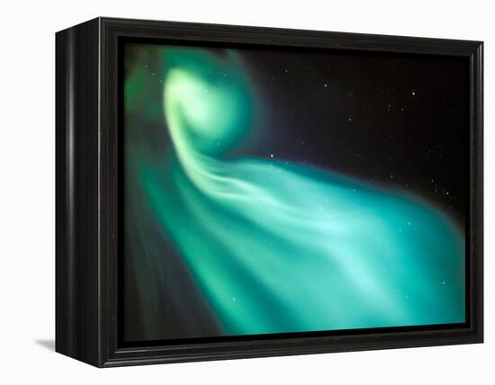 Curtains of Green Aurora in the Northern Sky, Arctic Coastal Plain, Alaska, USA-Hugh Rose-Framed Premier Image Canvas