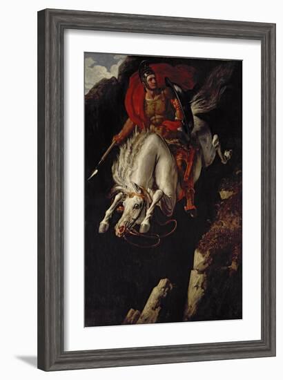 Curtius Leaping into the Gulf-Benjamin Robert Haydon-Framed Giclee Print