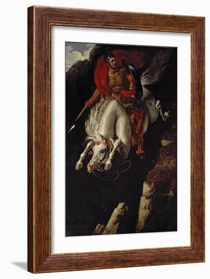 Curtius Leaping into the Gulf-Benjamin Robert Haydon-Framed Giclee Print