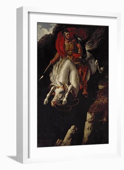 Curtius Leaping into the Gulf-Benjamin Robert Haydon-Framed Giclee Print