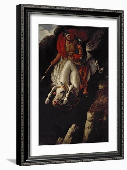 Curtius Leaping into the Gulf-Benjamin Robert Haydon-Framed Giclee Print