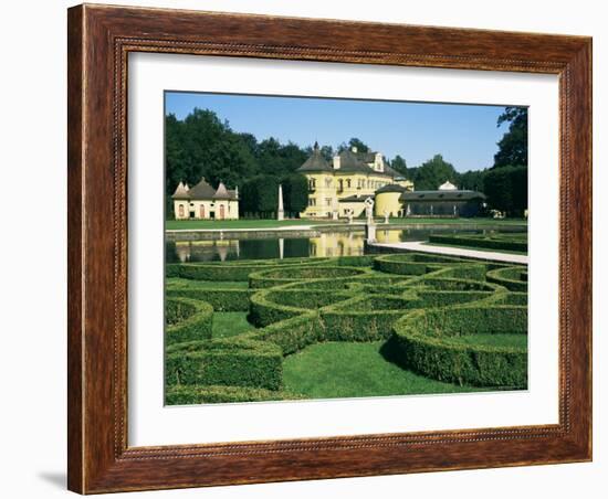 Curved Hedges in Formal Gardens, Schloss Hellbrunn, Near Salzburg, Austria-Ken Gillham-Framed Photographic Print