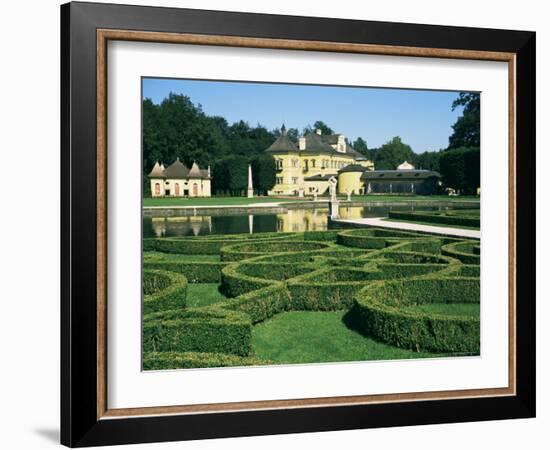 Curved Hedges in Formal Gardens, Schloss Hellbrunn, Near Salzburg, Austria-Ken Gillham-Framed Photographic Print