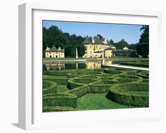 Curved Hedges in Formal Gardens, Schloss Hellbrunn, Near Salzburg, Austria-Ken Gillham-Framed Photographic Print