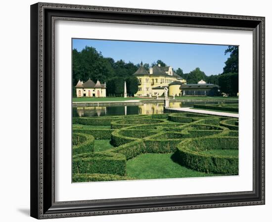 Curved Hedges in Formal Gardens, Schloss Hellbrunn, Near Salzburg, Austria-Ken Gillham-Framed Photographic Print