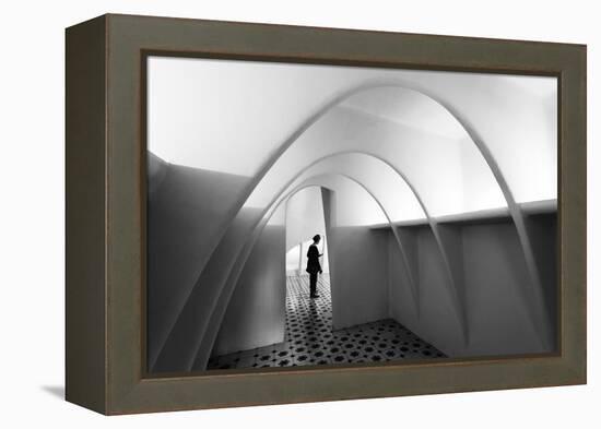 Curved Line-Olavo Azevedo-Framed Premier Image Canvas