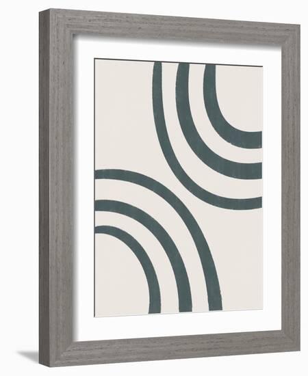 Curved Lines Line Art 2-null-Framed Art Print