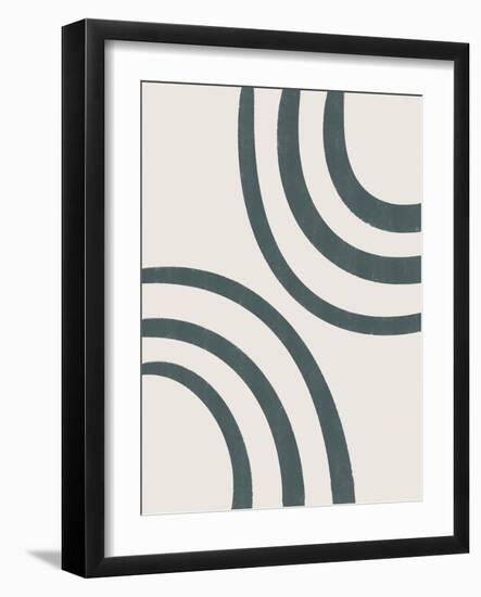 Curved Lines Line Art 2-null-Framed Art Print
